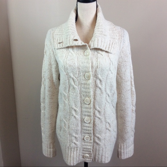 L.L. Bean Sweaters - L.L. Bean Wool Cardigan Sweater Size Large